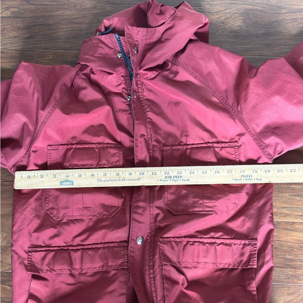 Woolrich‎ Vintage Women’s M Hooded jacket Winter Coat Snap Zip Red Outdoor